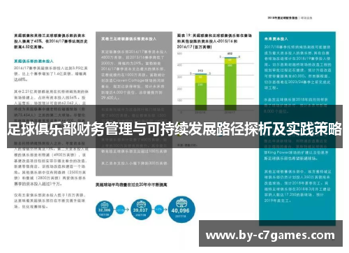 足球俱乐部财务管理与可持续发展路径探析及实践策略